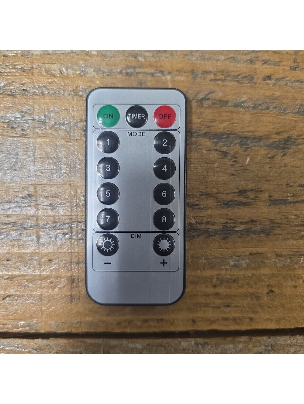 Dim Mode Timer On Off CR2025 Remote Control Tested Generic Silver Gray
